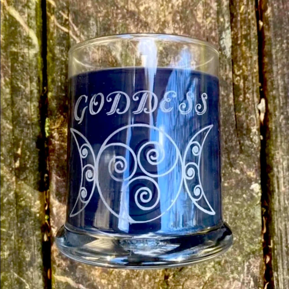 Goddess Spiral Etched Candle